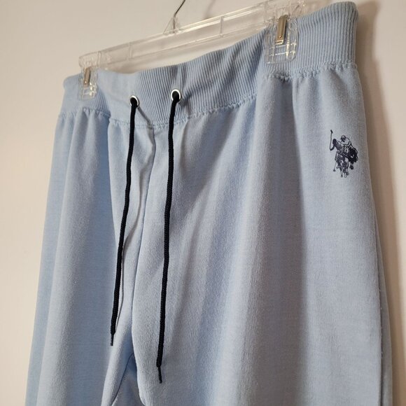 U.S. Polo Assn. Light Blue Jogger Sweatpants 1X Cotton/Polyester Blend Elastic W - Picture 2 of 9